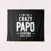 Ich bin das verrückte Papo-Jedermann-Geschenk Wandteppich (Vorderseite (Horizontal))
