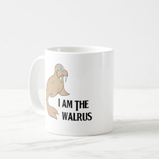 Ich bin das Walroß Kaffeetasse (Vorderseite Links)