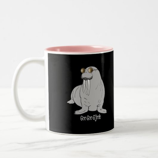 Ich bin das Walroß Zweifarbige Tasse (Links)