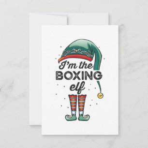 Ich bin das Weihnachtsgeschenk Boxing Elf Xmas Karte