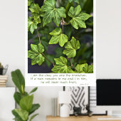 Ich bin das Weinposter John 15:5 Zitat Poster (Heimbüro)