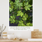 Ich bin das Weinposter John 15:5 Zitat Poster (Küche)