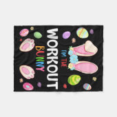 Ich bin das Workout Bunny Osterparty passende Fami Fleecedecke (Vorderseite (Horizontal))