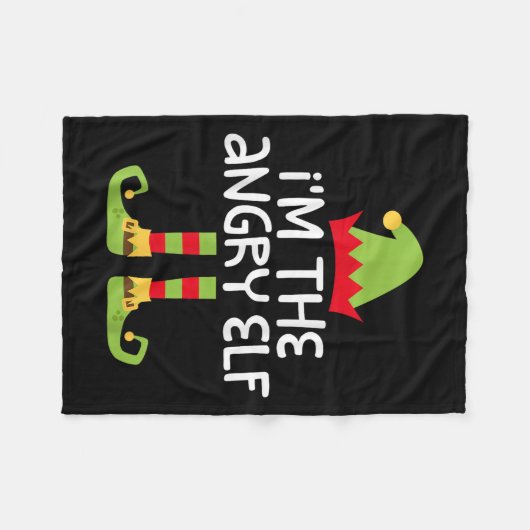 Ich bin das wütende Elf-Matching Weihnachts-Elf-Sh Fleecedecke (Vorderseite (Horizontal))