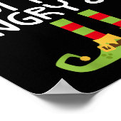 Ich bin das wütende Elf-Matching Weihnachts-Elf-Sh Poster (Ecke)