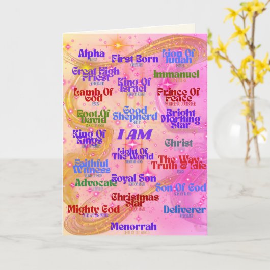 ICH BIN, DASS ICH Grußkarte BIN Karte (Gelbe Blume)