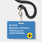 Ich bin davon befreit, eine Gesichtshaut zu tragen Ausweis (Rückseite mit Lanyard)