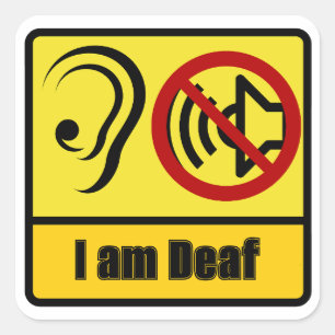 Ich bin Deaf Sticker