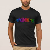"Ich bin definitiv draußen" Regenbogentext LGBT T-Shirt (Vorderseite)