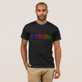 "Ich bin definitiv draußen" Regenbogentext LGBT T-Shirt (Vorne ganz)