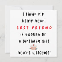 Ich bin dein bester Freund, ist genug für einen Ge