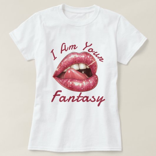 Ich bin dein Fantasy Sexy Lip T-Shirt (Design vorne)