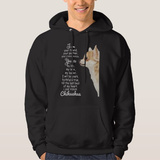 Ich bin dein Freund dein Partner dein Chihuahua Hoodie (Vorderseite)