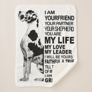 Ich bin dein Freund, dein Partner, dein Hund Groß Sherpadecke