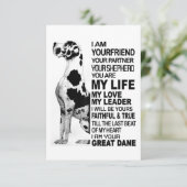 Ich bin dein Freund, dein Partner, dein Hund Große RSVP Karte (Stehend Vorderseite)