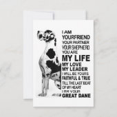 Ich bin dein Freund, dein Partner, dein Hund Große RSVP Karte (Rückseite)