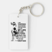 Ich bin dein Freund, dein Partner, dein Hund Große Schlüsselanhänger (Rückseite)