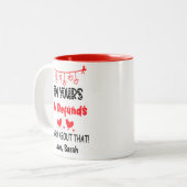 Ich bin dein Freund ohne Rückerstattung Funny Vale Zweifarbige Tasse (Vorderseite Links)