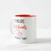 Ich bin dein Freund ohne Rückerstattung Funny Vale Zweifarbige Tasse (Vorderseite Links)
