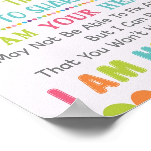 Ich bin dein Gesundheitsinformationsgedicht Poster (Ecke)