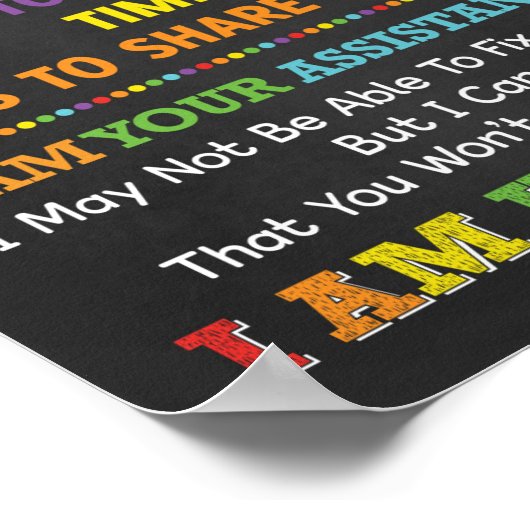 Ich bin dein Hauptposter als Assistentin Poster (Ecke)