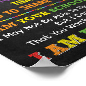 Ich bin dein Hauptposter an der Schule Poster (Ecke)