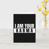 Ich bin dein Karma - Cooles Zitat Funny Sprichwort Karte (Gelbe Blume)