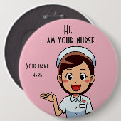 Ich bin dein Krankenwagen, 18 cm, runder Knopf Button (Vorne & Hinten)