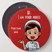 Ich bin dein Krankenwagen, 18 cm, runder Knopf Button (Vorne & Hinten)