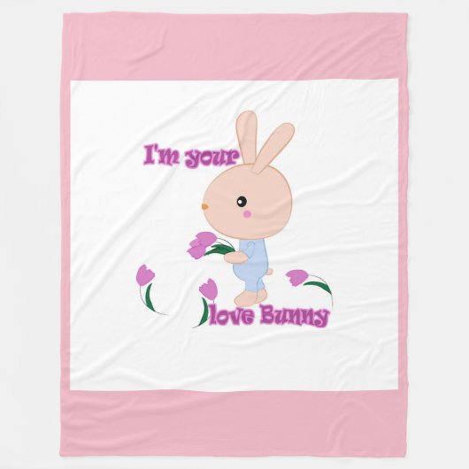 Ich bin dein Lieblings-Bunny Fleecedecke (Vorderseite)