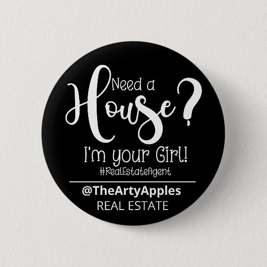 Ich bin dein Mädchen echter Anwesen Agent Tasche Button (Vorderseite)