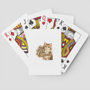 Ich bin dein pelziger Freund Katzen-Design Spielkarten