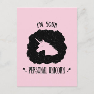 Ich bin dein persönliches Einhorn Postkarte