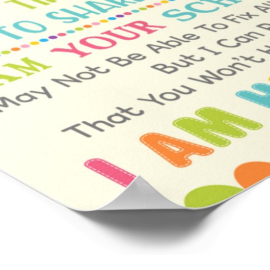 Ich bin dein Schulkrankenhaus Poster (Ecke)