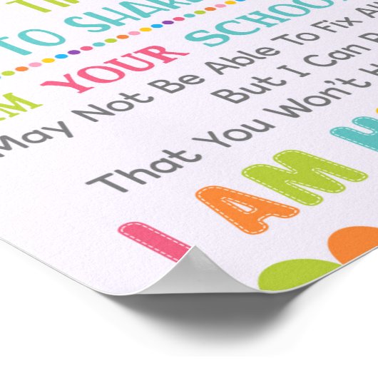 Ich bin dein Schultherapeut Poster (Ecke)