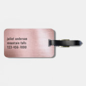 Ich bin dein schwarz-rosa-weißer Beutel Gepäckanhänger (Rückseite horizontal)