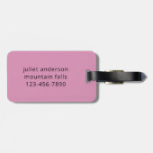 Ich bin dein schwarz-rosa-weißer Beutel Gepäckanhänger (Rückseite horizontal)