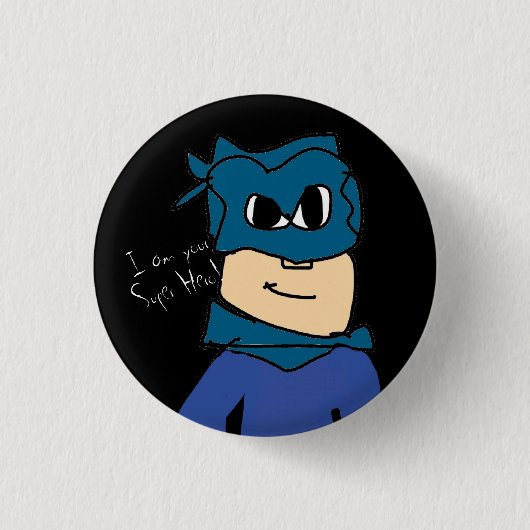 ich bin dein Superhelden-Cartoon Button (Vorderseite)