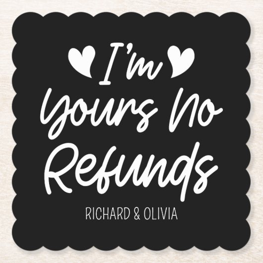 Ich bin dein Valentinstag ohne Rückerstattung Nied Untersetzer (Vorderseite)