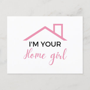 Ich bin dein Zuhause Girl 2 Feiertagspostkarte