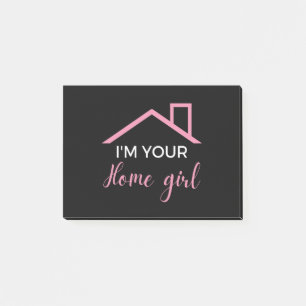 Ich bin dein Zuhause Girl Post-it Klebezettel