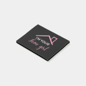 Ich bin dein Zuhause Girl Post-it Klebezettel (angewinkelt)