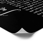 Ich bin deine Black Script Song Lyric Wall Art Pri Poster (Ecke)