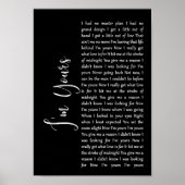 Ich bin deine Black Script Song Lyric Wall Art Pri Poster (Vorne)