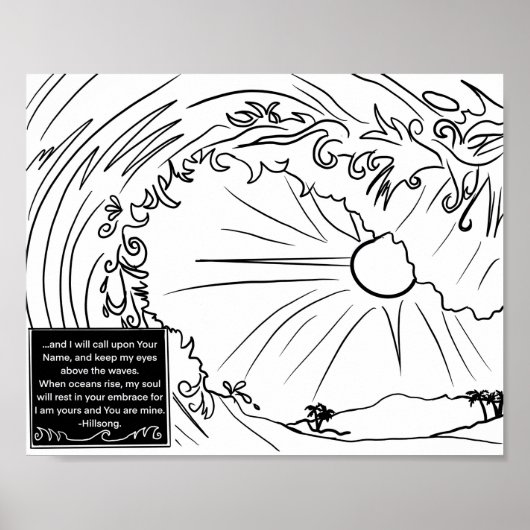 Ich bin deine, große tropische Welle Erwachsenenfä Poster (Vorne)