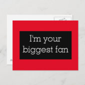 Ich bin deine größte Lüfterpostkarte Postkarte (Vorne/Hinten)