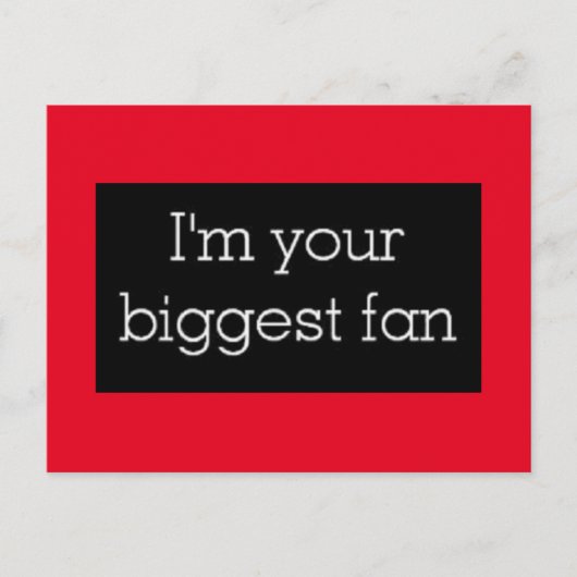 Ich bin deine größte Lüfterpostkarte Postkarte (Vorderseite)