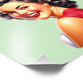 Ich bin deine Zuhause Girl Real Anwesen Retro Girl Fotodruck (Ecke)