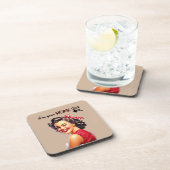 Ich bin deine Zuhause Girl Real Anwesen Retro Girl Getränkeuntersetzer (Rechte Seite)