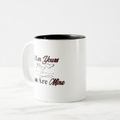 Ich bin deiner, du bist meiner zweifarbige tasse (Vorderseite Links)